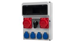 Rozdzielnica FEMO 13M - gniazda 2x16A 5p, 4x230V, 0/1(32A) /13 modułów/-69780