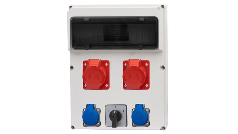 Rozdzielnica FEMO 13M - gniazda 2x16A 5p, 2x230V, L/P(32A) /13 modułów/-69673