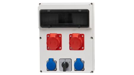 Rozdzielnica FEMO 13M - gniazda 2x16A 5p, 2x230V, L/P(32A) /13 modułów/-69673