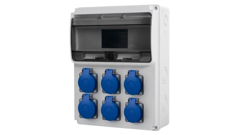 Rozdzielnica ULISSE 11M - gniazda 6x230V /11 modułów/-69682 Rozdzielnica ULISSE 11M - gniazda 6x230V /11 modułów/-69682