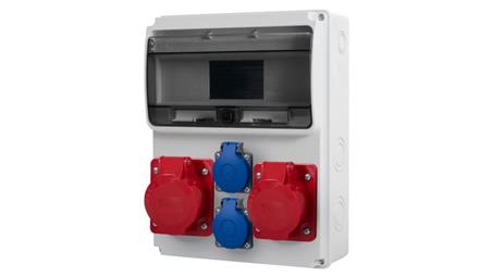 Rozdzielnica ULISSE 11M - gniazda 2x16A 5p, 2x230V /11 modułów/-69728