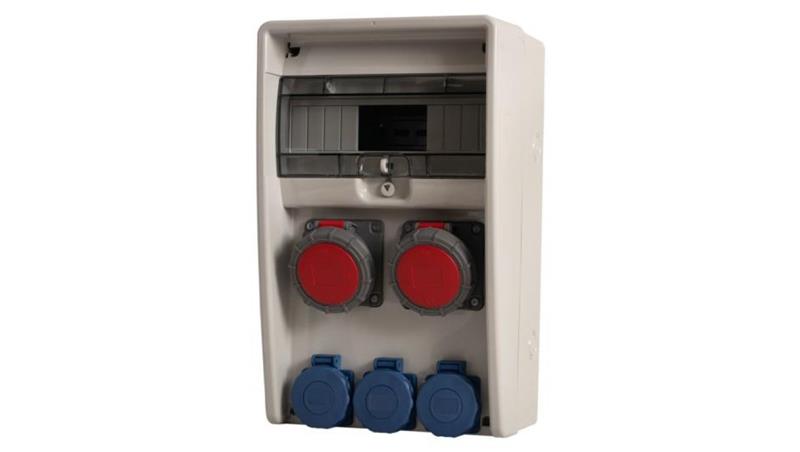 Rozdzielnica ULISSE 12M - gniazda 2x16A 5p, 3x230 IP65 /12 modułów/-69938