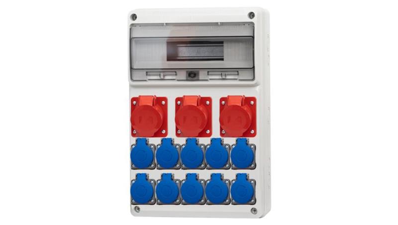 Rozdzielnica LEGATO 16M - gniazda 16A 5p, 2x32A 5p, 10x230V /16 modułów/-69731