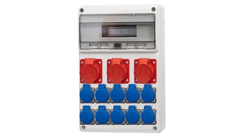 Rozdzielnica LEGATO 16M - gniazda 3x16A 5p, 10x230V /16 modułów/-69720