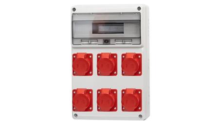 Rozdzielnica LEGATO 16M - gniazda 6x16A 5p /16 modułów/-69753