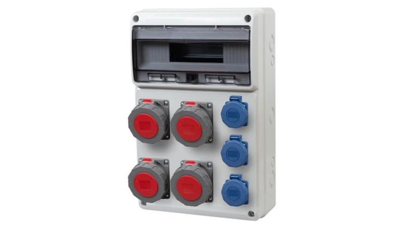 Rozdzielnica LEGATO 16M - gniazda 4x16A 5p, 3x230V IP65 /16 modułów/-69774