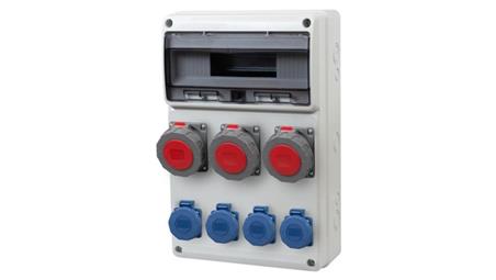 Rozdzielnica LEGATO 16M - gniazda 3x16A 5p, 4x230V IP65 /16 modułów/-69925