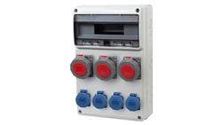 Rozdzielnica LEGATO 16M - gniazda 3x32A 5p, 4x230V IP65 /16 modułów/-69656