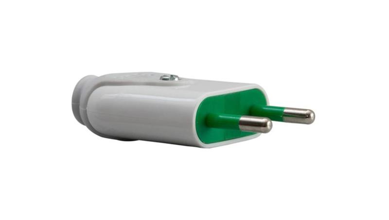 Wtyczka płaska biała-27560