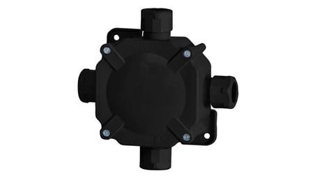 Puszka hermetyczna F11 z zaciskiem - czarna IP67-77540