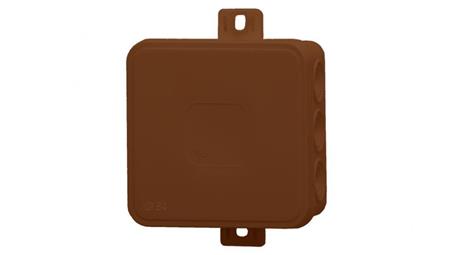 Puszka hermetyczna V7, termoplast 100x100x41 IP54, brązowa - klik, 12 osłabień-75173