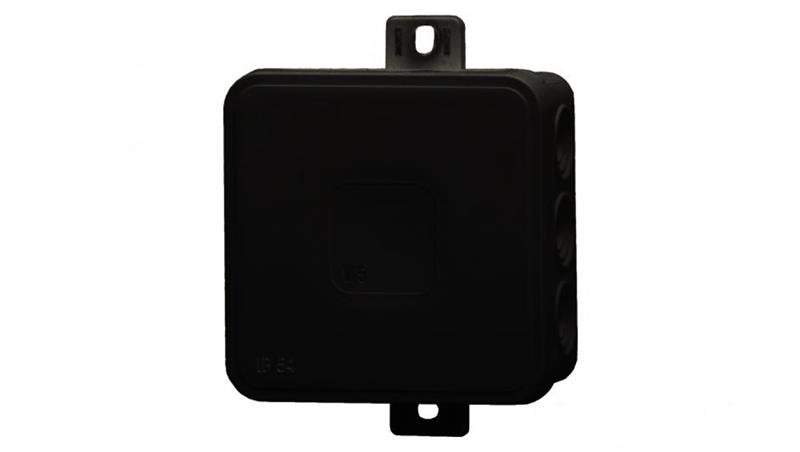 Puszka hermetyczna V7, termoplast 100x100x41 IP54, czarna - klik, 12 osłabień-75148