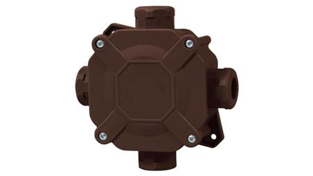 Puszka hermetyczna F11 z zaciskiem - brązowa IP67-77536