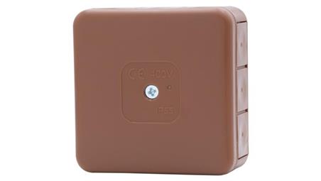 Puszka hermetyczna H55-S 85x85x37 IP55 12-wylotowa brązowa-75158