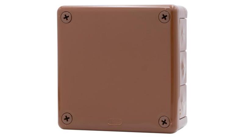 Puszka hermetyczna H55-L 118x118x46 IP55 12-wylotowa brązowa-75154
