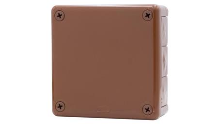 Puszka hermetyczna H55-L 118x118x46 IP55 12-wylotowa brązowa-75154