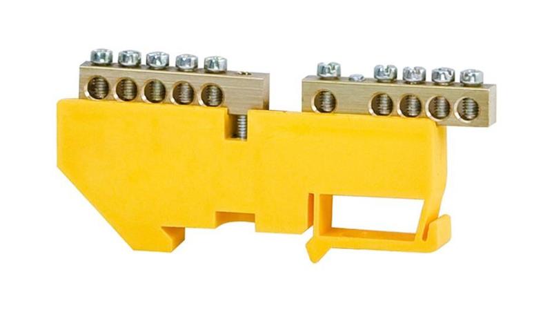 Listwa ochronna 2x5-modułowa 2x5x16mm2 wysoka podstawa - żółta-67869 Listwa ochronna 2x5-modułowa 2x5x16mm2 wysoka podstawa - żółta-67869