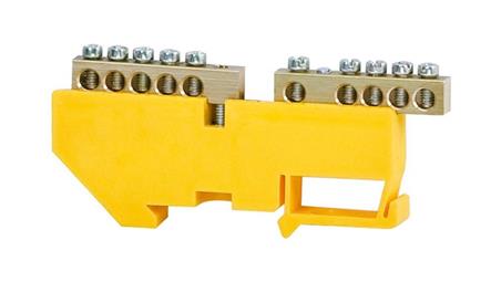 Listwa ochronna 2x5-modułowa 2x5x16mm2 wysoka podstawa - żółta-67869