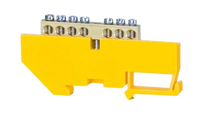 Listwa ochronna 7-modułowa 7x16mm2 wysoka podstawa - żółta-67902 Listwa ochronna 7-modułowa 7x16mm2 wysoka podstawa - żółta-67902