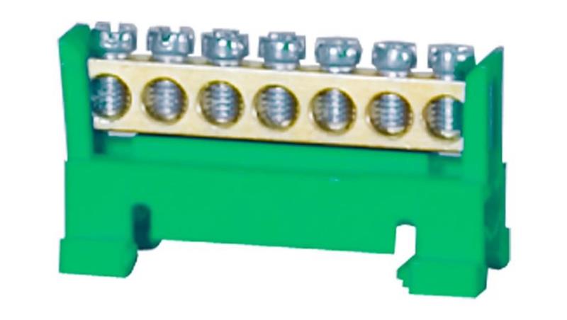 Listwa ochronna 7-modułowa 7x16mm2 niska podstawa - zielona-67924