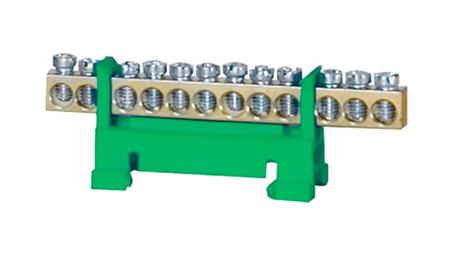 Listwa ochronna 12-modułowa 12x16mm2 niska podstawa - zielona-67895