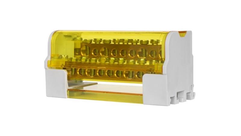 Blok rozdzielczy dwubiegunowy LBR - 211 (125A - 2x11 otworów)-64620 Blok rozdzielczy dwubiegunowy LBR - 211 (125A - 2x11 otworów)-64620
