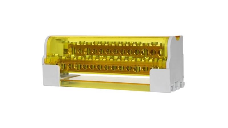 Blok rozdzielczy dwubiegunowy LBR - 215 (125A - 2x15 otworów)-64614 Blok rozdzielczy dwubiegunowy LBR - 215 (125A - 2x15 otworów)-64614