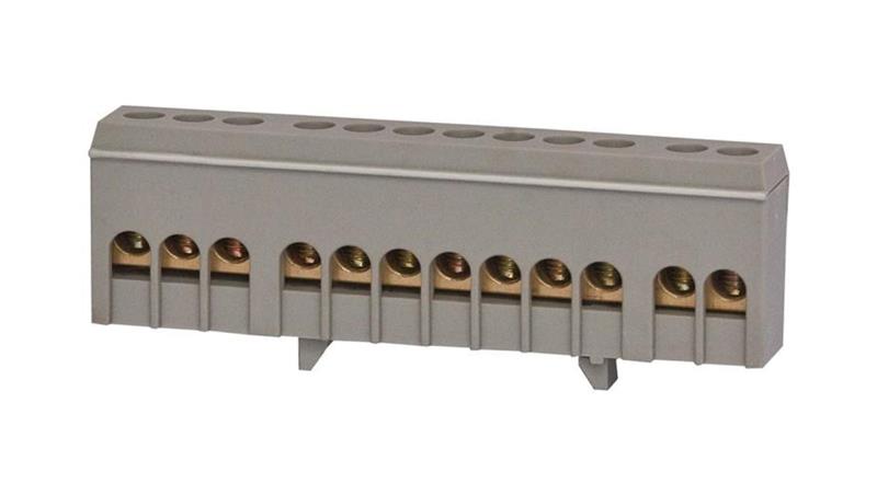 Listwa prądowa 12-modułowa 12x16mm2 szara IP20-67892