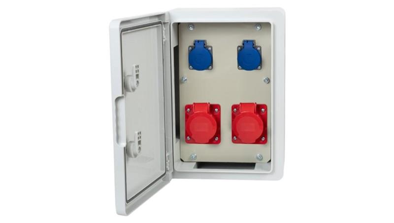 Rozdzielnica budowlana RB-250 - gniazda 2x32A 5p, 2x230V-66599