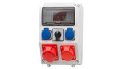 Rozdzielnica CAJA 9M - gniazda 2x16A 5p, 2x230V, 0/1(32A) /9 modułów/-69821