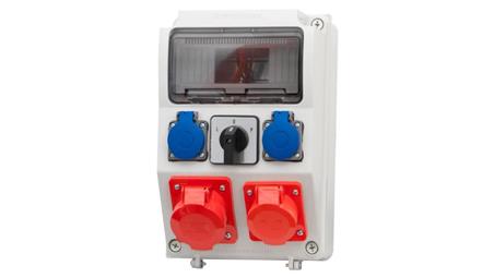 Rozdzielnica CAJA 9M - gniazda 2x32A 5p, 2x230V, L/P(32A) /9 modułów/-69759