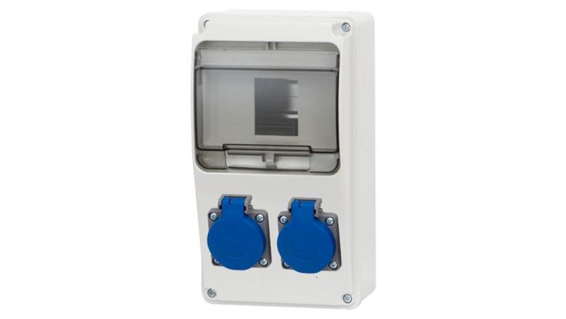 Rozdzielnica LAGO 6M - gniazda 2x230V /6 modułów/-69930