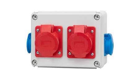 Rozdzielnica R-190 - gniazda 2x32A 5p, 2x230V-66058