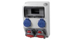 Rozdzielnica CAJA 9M - gniazda 2x32A 5p, 2x230V IP65 /9 modułów/-70022