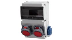 Rozdzielnica LAGO 10M - gniazda 2x16A 5p, 2x230V IP65 /10 modułów/-69390