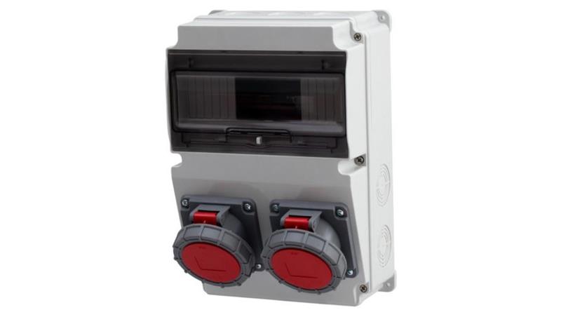 Rozdzielnica LAGO 10M - gniazda 16A 5p, 32A 5p IP65 /10 modułów/-69973 Rozdzielnica LAGO 10M - gniazda 16A 5p, 32A 5p IP65 /10 modułów/-69973