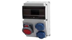 Rozdzielnica LAGO 10M - gniazda 16A 5p, 2x230V IP65 /10 modułów/-69300