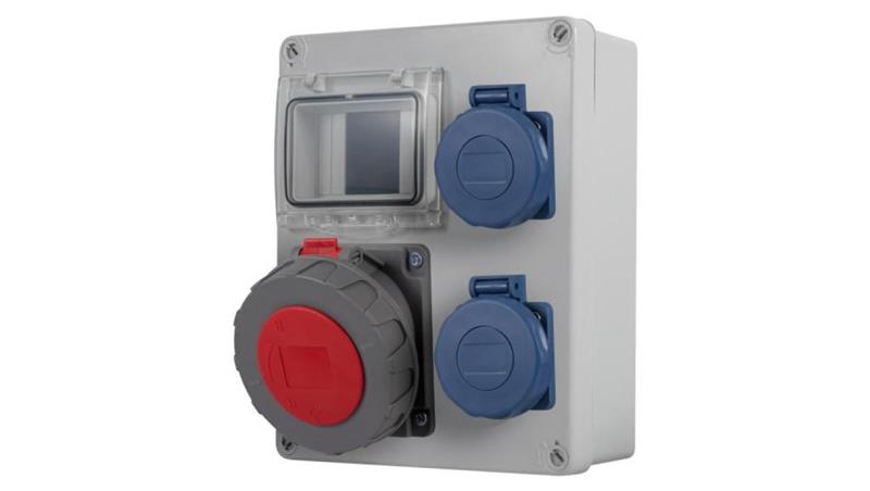 Rozdzielnica R-240 4M - gniazda 16A 5p, 2x230V IP65 /4 moduły/-69778