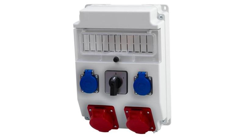 Rozdzielnica CAJA 11M - gniazda 2x16A 5p, 2x230V, 0/1(32A) /11 modułów/-69877