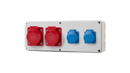 Rozdzielnia HORIZONTAL S - gniazda 2x32A 5p, 2x230V-66064