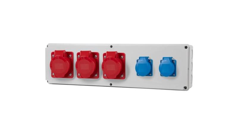 Rozdzielnia HORIZONTAL B - gniazda 3x16A 5p, 2x230V-66803