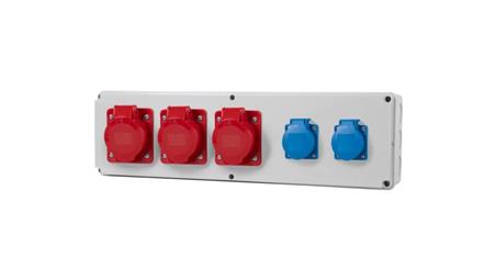Rozdzielnia HORIZONTAL B - gniazda 3x16A 5p, 2x230V-66803