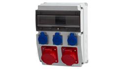 Rozdzielnica CAJA 12M - gniazda 16A 5p, 32A 5p, 3x230V /12 modułów/-69797