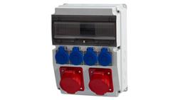 Rozdzielnica CAJA 12M - gniazda 2x16A 5p, 4x230V /12 modułów/-70049