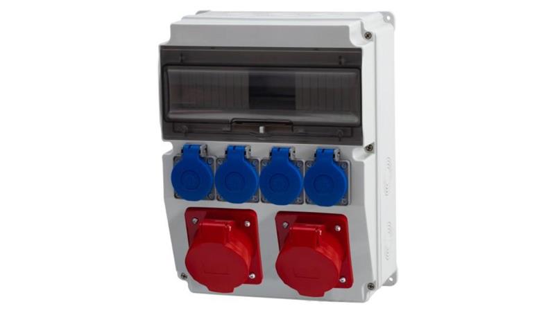 Rozdzielnica CAJA 12M - gniazda 2x16A 5p, 4x230V /12 modułów/-70049