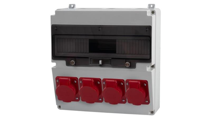 Rozdzielnica LAGO 17M - gniazda 4x32A 5p /17 modułów/-69931