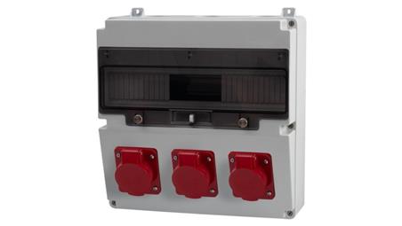 Rozdzielnica LAGO 17M - gniazda 3x32A 5p /17 modułów/-69870