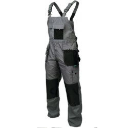 Spodnie robocze na szelkach BASIC LINE szare Stalco M-50