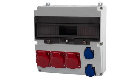 Rozdzielnica LAGO 17M - gniazda 3x32A 5p, 2x230V /17 modułów/-69811