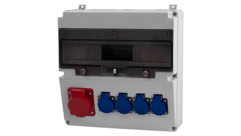 Rozdzielnica LAGO 17M - gniazda 32A 5p, 4x230V /17 modułów/-69842